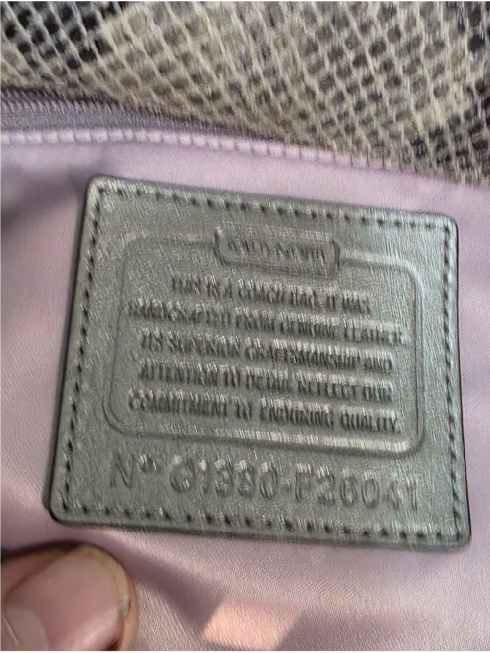 Coach Campbel Izzi Exotic Python Embossed - Picture 9 of 9